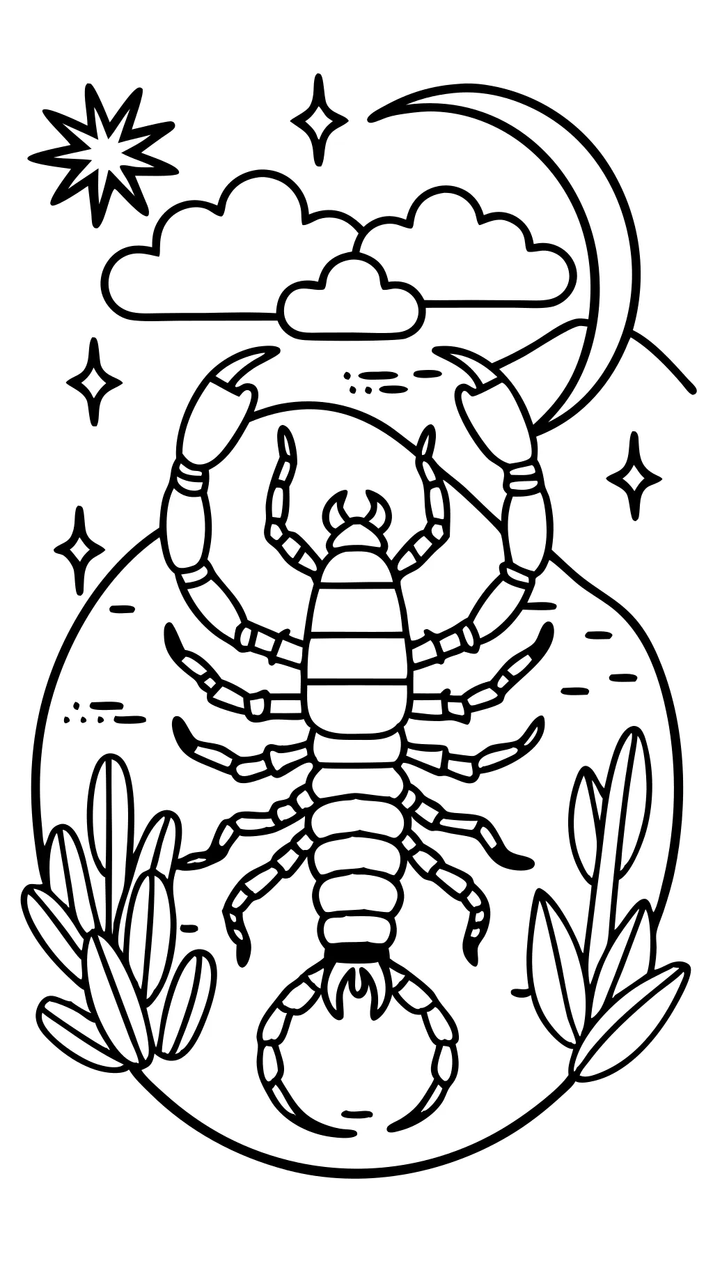 Página para colorear de Scorpion